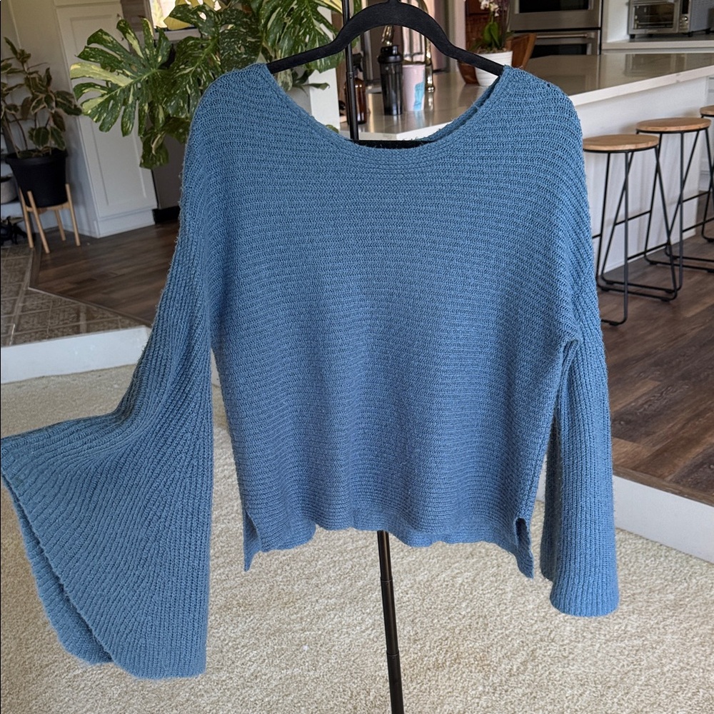 bp Blue Bell-Sleeve Crewneck Sweater